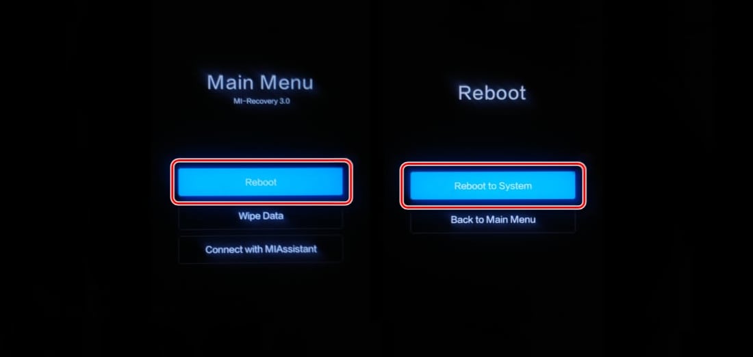 How to exit Xiaomi Fastboot in stock Recovery